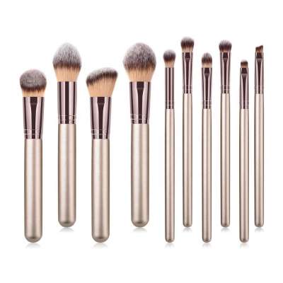 professional trending product beauty needs private label wood makeup brush set With Aluminum Ferrule