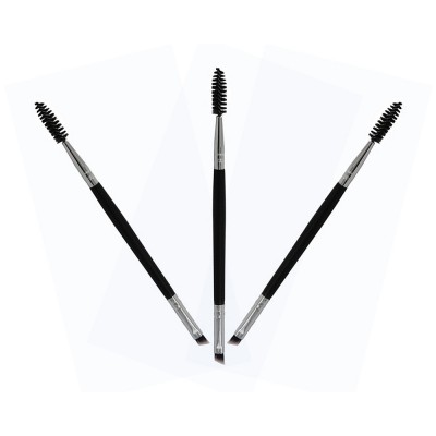 makeup tools double ended eyebrow brushes plastic handle eye brow brush